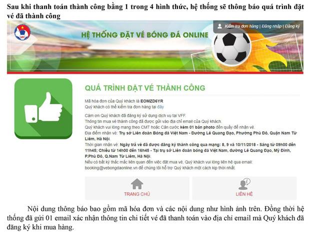 Cách đặt mua vé online trận bán kết lượt về Việt Nam - Phillipines ngày 06/12 10