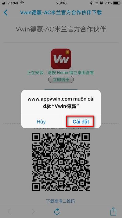 Hướng dẫn cài đặt ứng dụng Vwin trên điện thoại chi tiết nhất 7