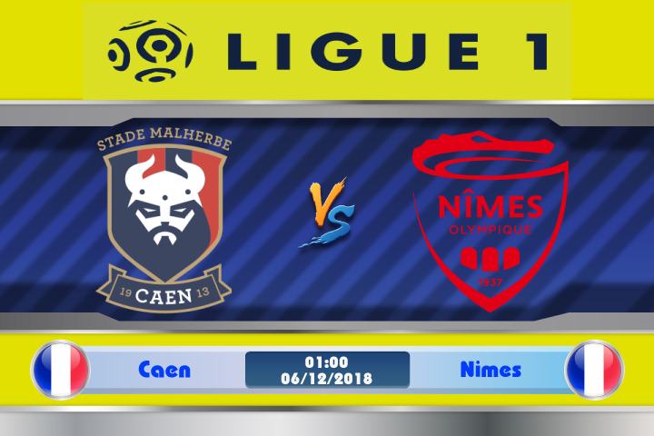 Tỷ lệ kèo trận Caen vs Nime (France ligue 1 ngày 6/12/2018) 1
