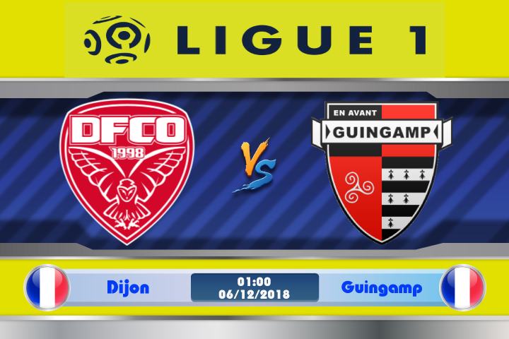 Tỷ lệ kèo trận Dijon vs Guingamp (Ligue 1 Pháp; 1h ngày 6/12/2018) 1